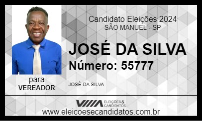 Candidato JOSÉ DA SILVA 2024 - SÃO MANUEL - Eleições