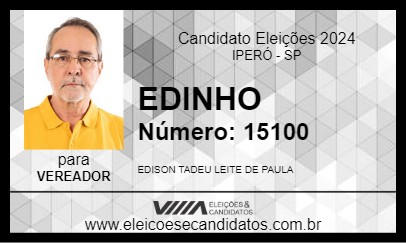 Candidato EDINHO 2024 - IPERÓ - Eleições