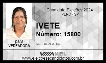 Candidato IVETE 2024 - IPERÓ - Eleições