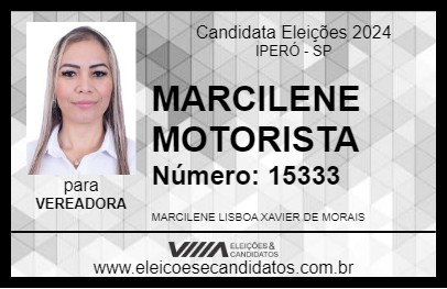 Candidato MARCILENE  MOTORISTA 2024 - IPERÓ - Eleições