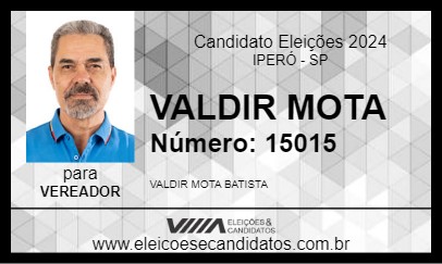 Candidato VALDIR MOTA 2024 - IPERÓ - Eleições