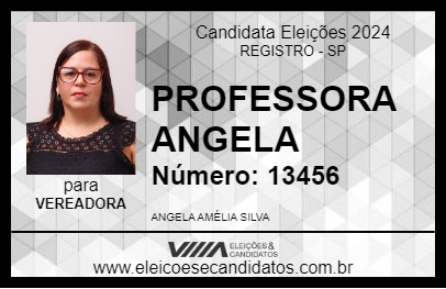 Candidato PROFESSORA ANGELA 2024 - REGISTRO - Eleições