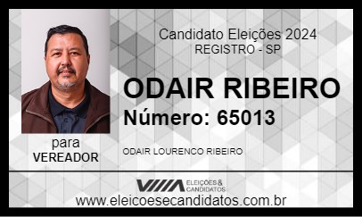 Candidato ODAIR RIBEIRO 2024 - REGISTRO - Eleições