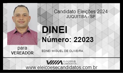 Candidato DINEI 2024 - JUQUITIBA - Eleições