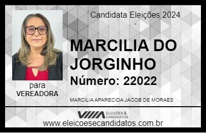 Candidato MARCILIA DO JORGINHO 2024 - JUQUITIBA - Eleições