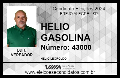 Candidato HELIO GASOLINA 2024 - BREJO ALEGRE - Eleições