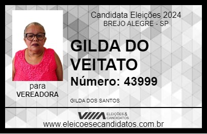 Candidato GILDA DO VEITATO 2024 - BREJO ALEGRE - Eleições