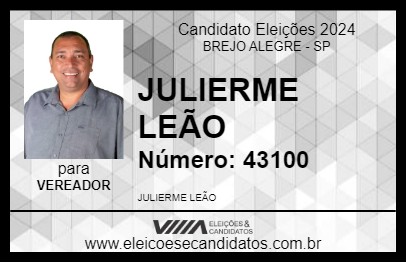 Candidato JULIERME LEÃO 2024 - BREJO ALEGRE - Eleições