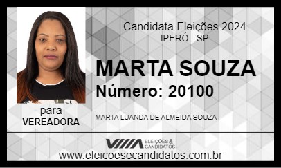 Candidato MARTA SOUZA 2024 - IPERÓ - Eleições