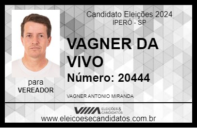 Candidato VAGNER DA VIVO 2024 - IPERÓ - Eleições