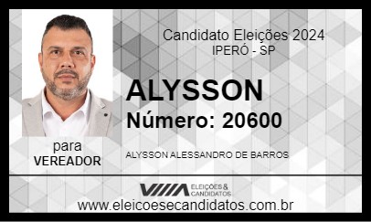 Candidato ALYSSON 2024 - IPERÓ - Eleições