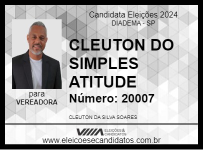 Candidato CLEUTON DO SIMPLES ATITUDE 2024 - DIADEMA - Eleições