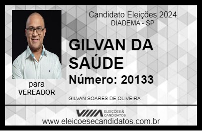 Candidato GILVAN DA SAÚDE 2024 - DIADEMA - Eleições