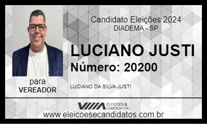 Candidato LUCIANO JUSTI 2024 - DIADEMA - Eleições