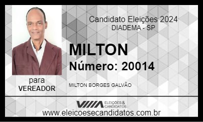 Candidato MILTON 2024 - DIADEMA - Eleições