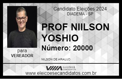 Candidato PROF NIILSON YOSHIO 2024 - DIADEMA - Eleições