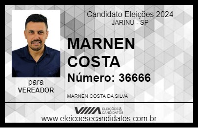 Candidato MARNEN COSTA 2024 - JARINU - Eleições