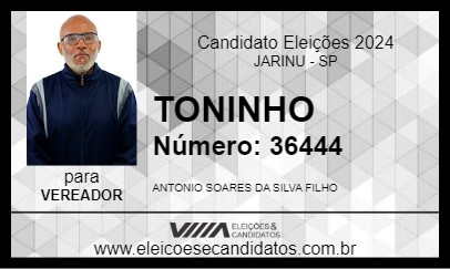 Candidato TONINHO 2024 - JARINU - Eleições