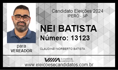 Candidato NEI BATISTA 2024 - IPERÓ - Eleições