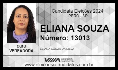 Candidato ELIANA SOUZA 2024 - IPERÓ - Eleições