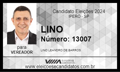 Candidato LINO  2024 - IPERÓ - Eleições