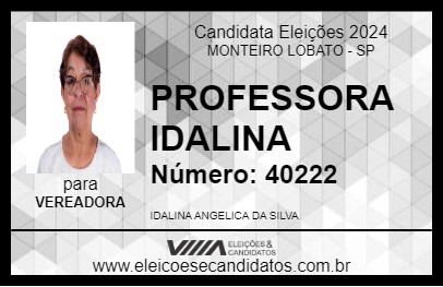 Candidato PROFESSORA IDALINA 2024 - MONTEIRO LOBATO - Eleições