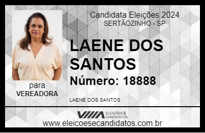 Candidato LAENE DOS SANTOS 2024 - SERTÃOZINHO - Eleições