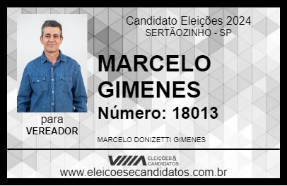 Candidato MARCELO GIMENES 2024 - SERTÃOZINHO - Eleições