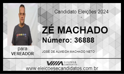 Candidato ZÉ MACHADO 2024 - SANTA ISABEL - Eleições