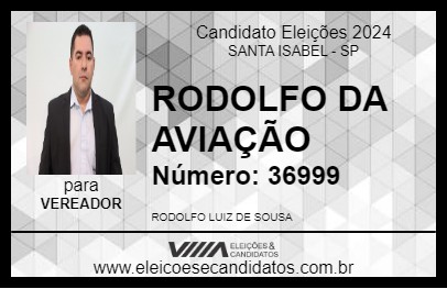 Candidato RODOLFO DA VIAÇÃO 2024 - SANTA ISABEL - Eleições