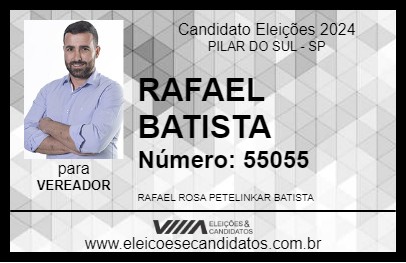 Candidato RAFAEL BATISTA 2024 - PILAR DO SUL - Eleições