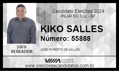 Candidato KIKO SALLES 2024 - PILAR DO SUL - Eleições