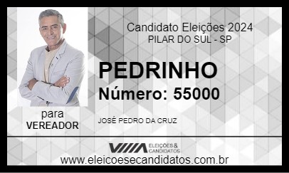 Candidato PEDRINHO 2024 - PILAR DO SUL - Eleições