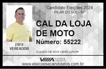 Candidato CAL DA LOJA DE MOTO 2024 - PILAR DO SUL - Eleições