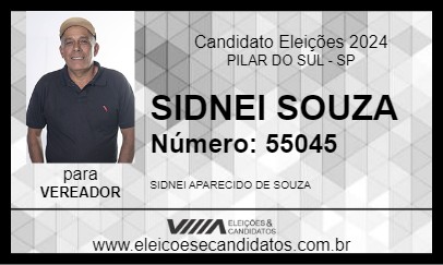 Candidato SIDNEI SOUZA 2024 - PILAR DO SUL - Eleições