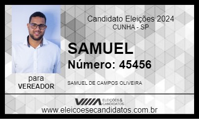 Candidato SAMUEL 2024 - CUNHA - Eleições