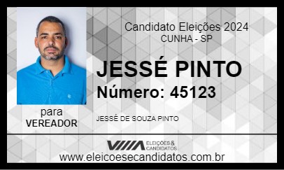 Candidato JESSÉ PINTO 2024 - CUNHA - Eleições