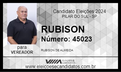 Candidato RUBISON 2024 - PILAR DO SUL - Eleições