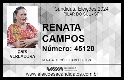 Candidato RENATA CAMPOS 2024 - PILAR DO SUL - Eleições