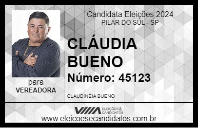 Candidato CLÁUDIA BUENO 2024 - PILAR DO SUL - Eleições