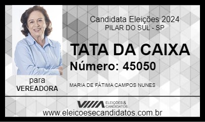 Candidato TATA DA CAIXA 2024 - PILAR DO SUL - Eleições