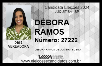 Candidato DÉBORA RAMOS 2024 - JUQUITIBA - Eleições