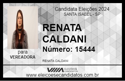 Candidato RENATA CALDANI 2024 - SANTA ISABEL - Eleições