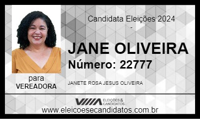 Candidato JANE OLIVEIRA 2024 - VOTUPORANGA - Eleições