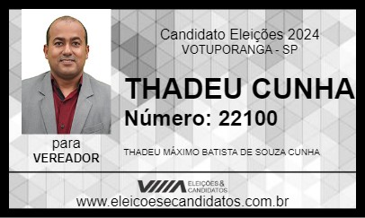 Candidato THADEU CUNHA 2024 - VOTUPORANGA - Eleições