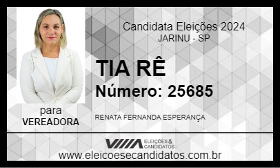 Candidato TIA RÊ 2024 - JARINU - Eleições