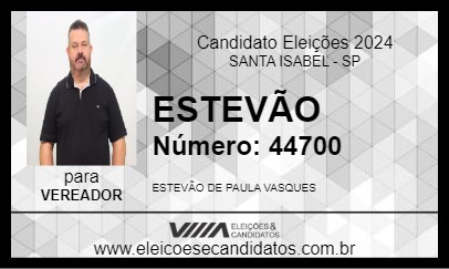 Candidato ESTEVÃO 2024 - SANTA ISABEL - Eleições