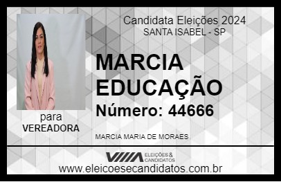 Candidato MARCIA EDUCAÇÃO 2024 - SANTA ISABEL - Eleições