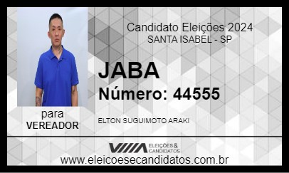 Candidato JABA 2024 - SANTA ISABEL - Eleições