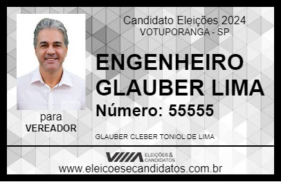 Candidato ENGENHEIRO GLAUBER LIMA 2024 - VOTUPORANGA - Eleições